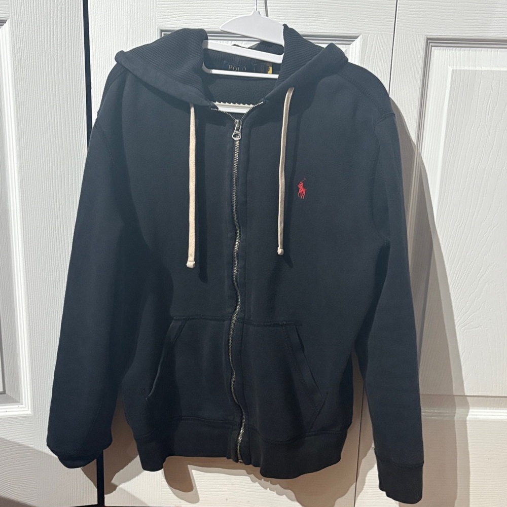 AUTHENTHIC Polo Ralph Lauren Classic Fleece Full Zip Black Hoddie